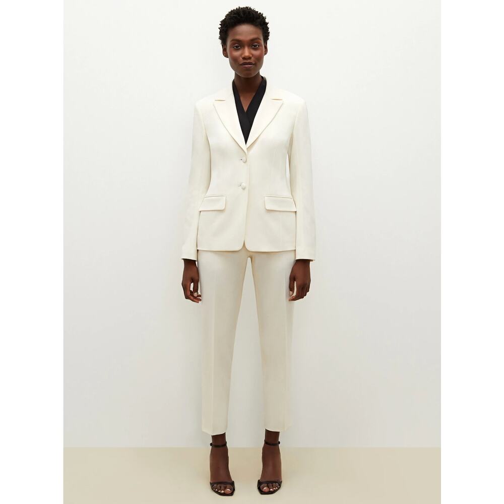 MM Lafleur Mejia Pants 10 NWT White Ivory Washable Wool Trousers M.M. Lafleur